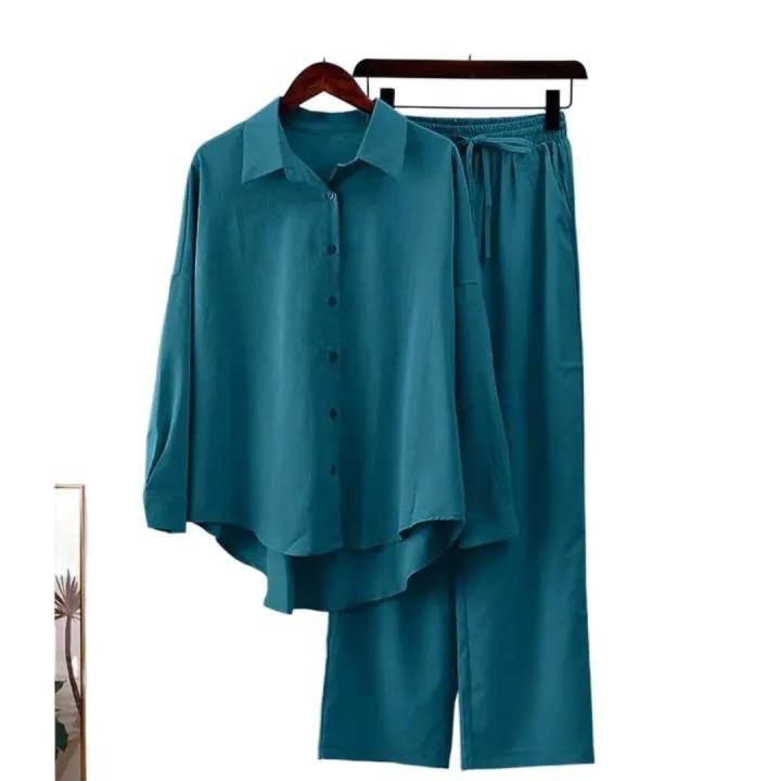 Western Fashion Ladis Stitched Tops and Pant ‍soft silk dress for women